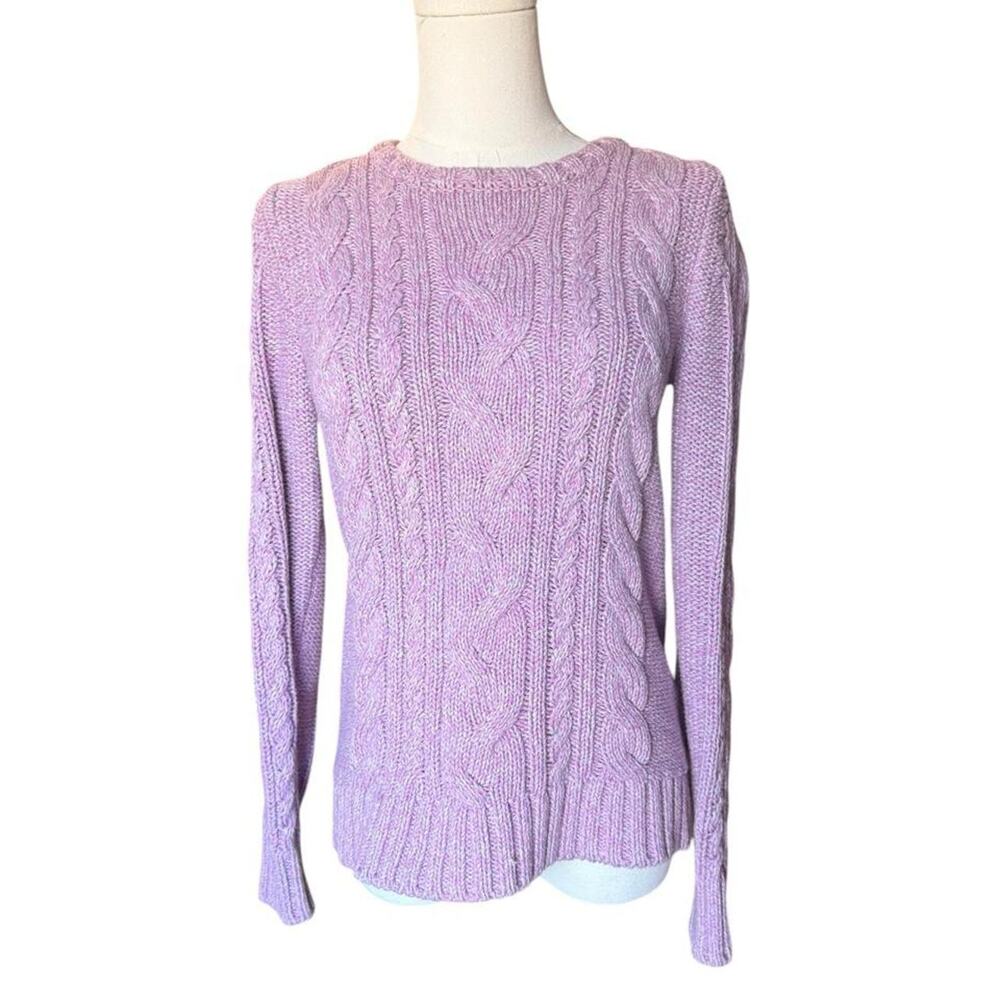 Llbean 100 cotton cable knit